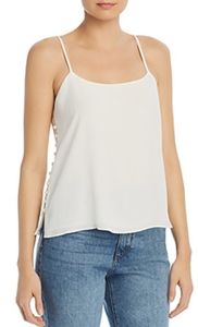 Joie | Abdi Side-button Crepe Camisole Top In Porc